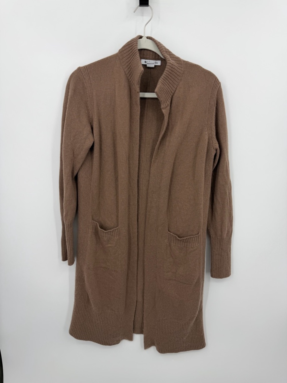 Athleta Alpine Spirit Wool Cashmere‎ Wrap Long Cardigan Brown Size XS